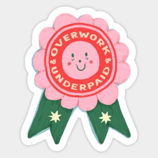 Overwork Badge Sticker